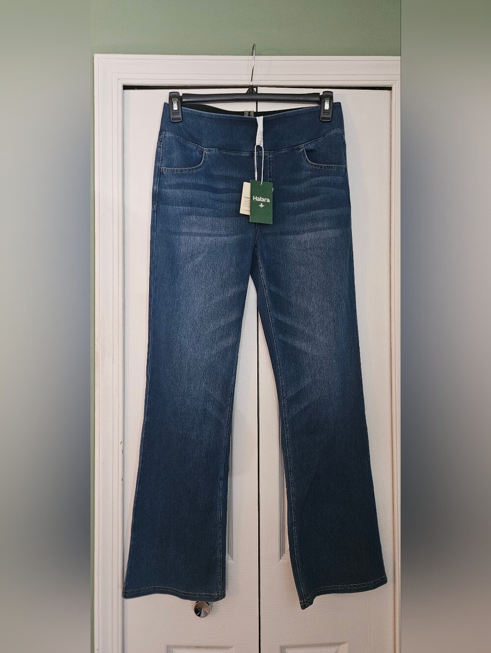 Halara Women's Dark Blue Wide Leg Jeans Size L/14